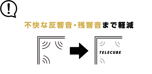 不快な反響音・残響音まで軽減